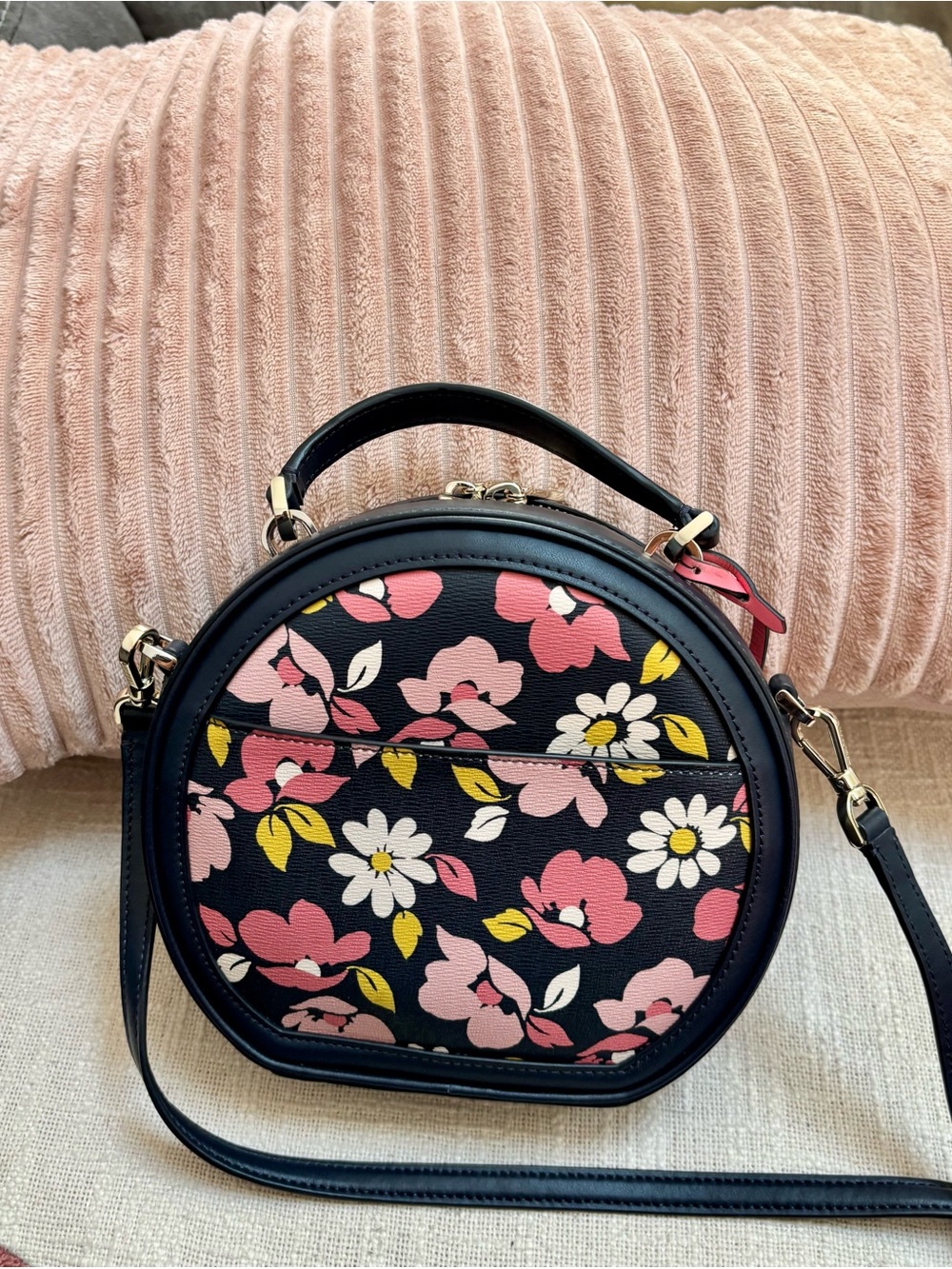 kate spade Navy Floral Round Crossbody Bag - Picture 3 of 6